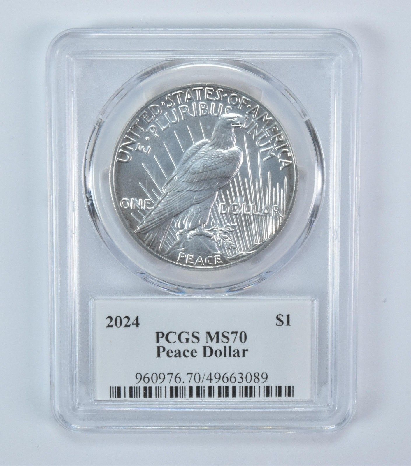 2024年 ピースシルバードル MS70 PCGS ウルトラ *6046 - メルカリ