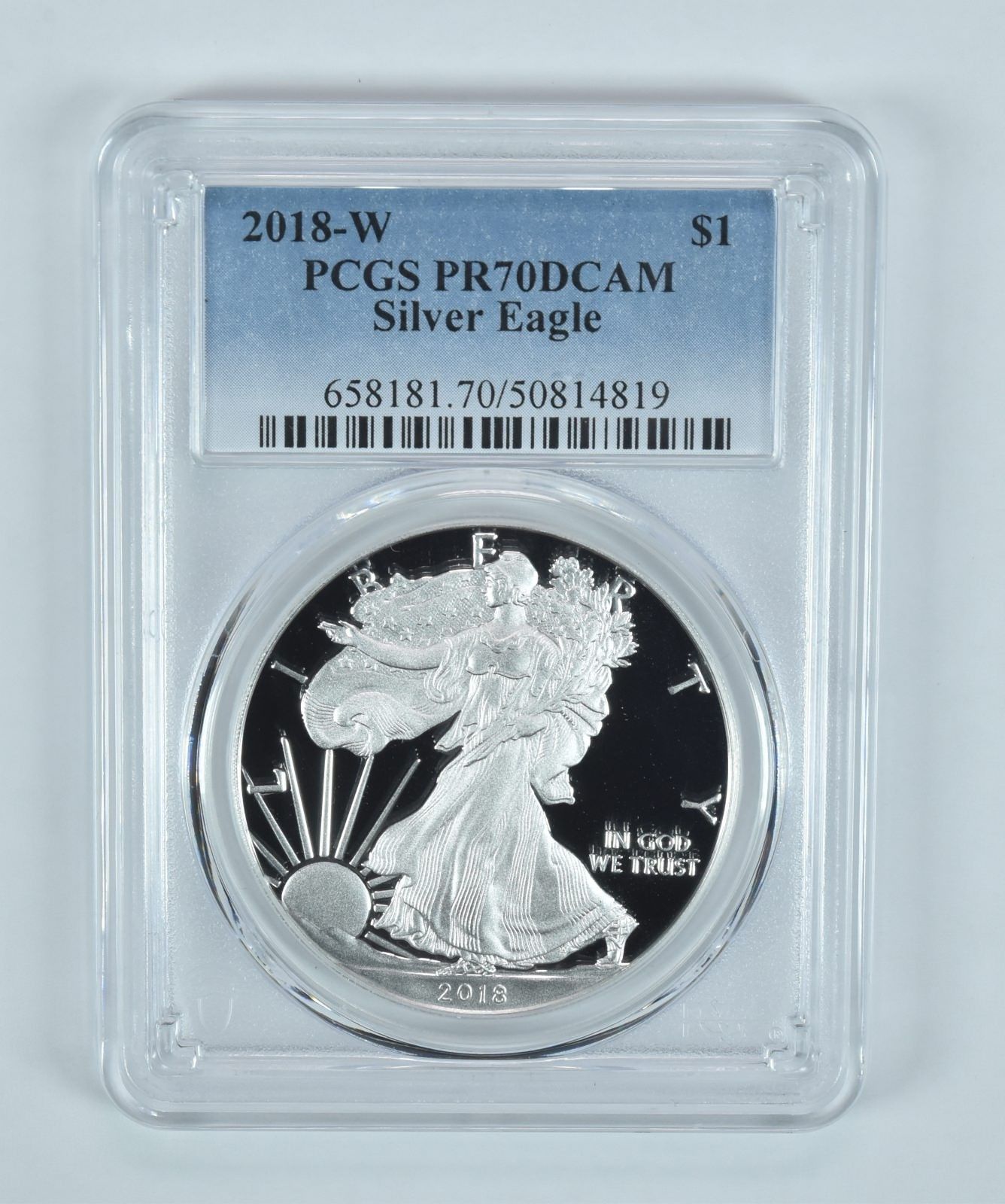 PR70 2018-W DCAM アメリカンシルバーイーグル PCGS ブルーラベル