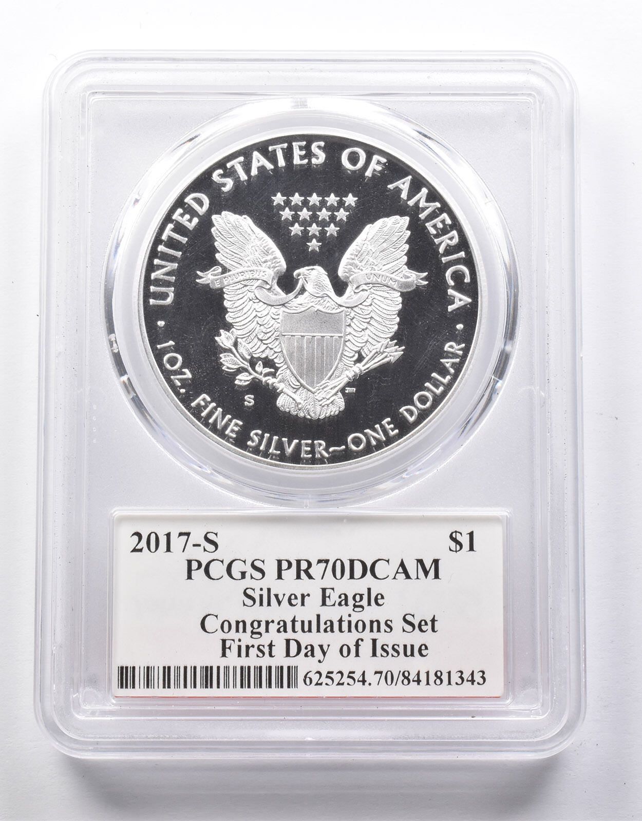 PR70DCAM 2017-S アメリカン シルバー イーグル メルカンティ サイン