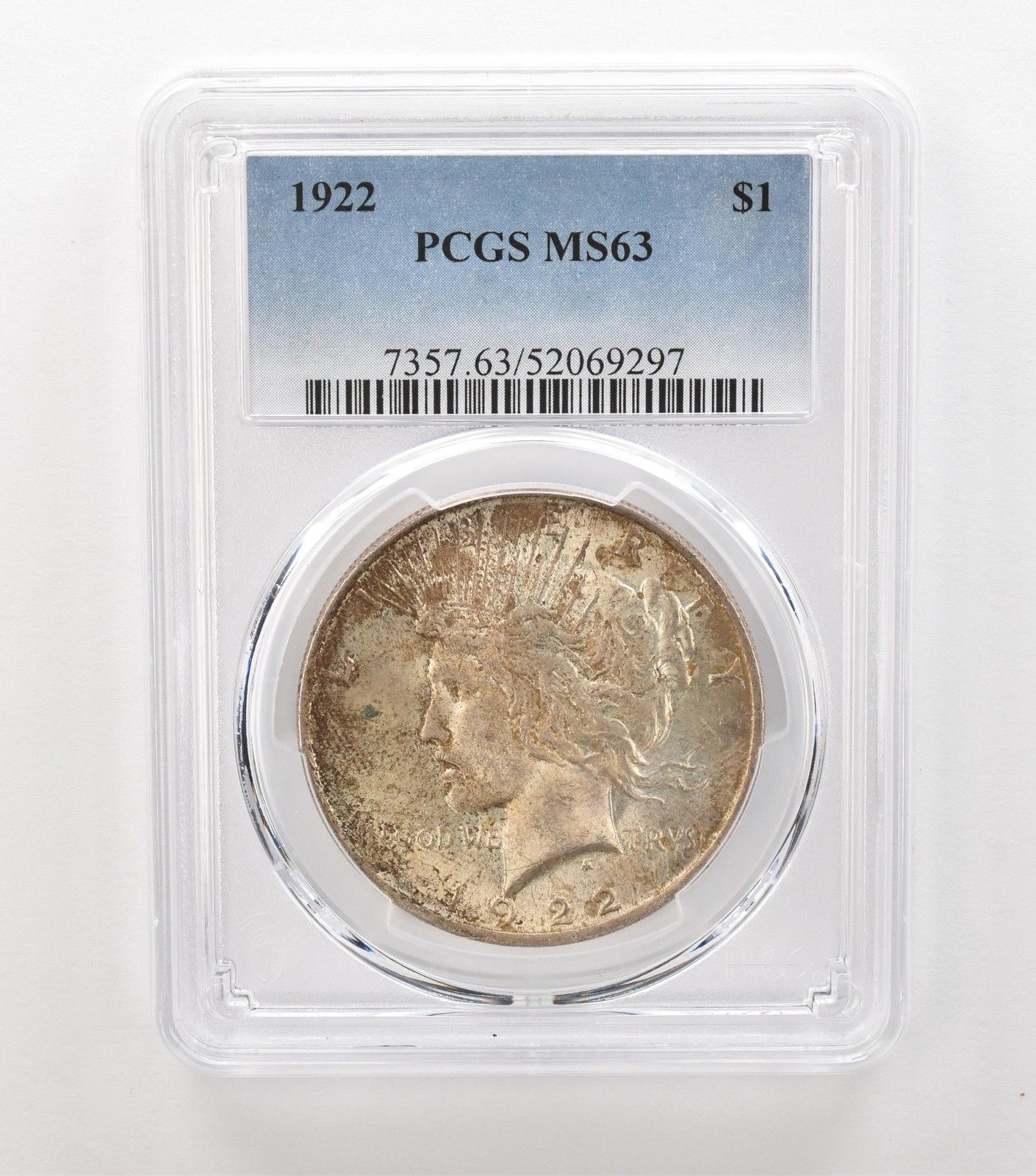 1922年 ピースシルバードル MS63 PCGS 美しいT *6921 - メルカリ