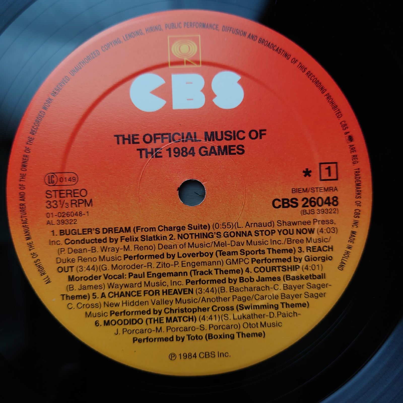 良盤 良ジャケ 1984年 オランダ盤 V.A. LPレコード The Official Music