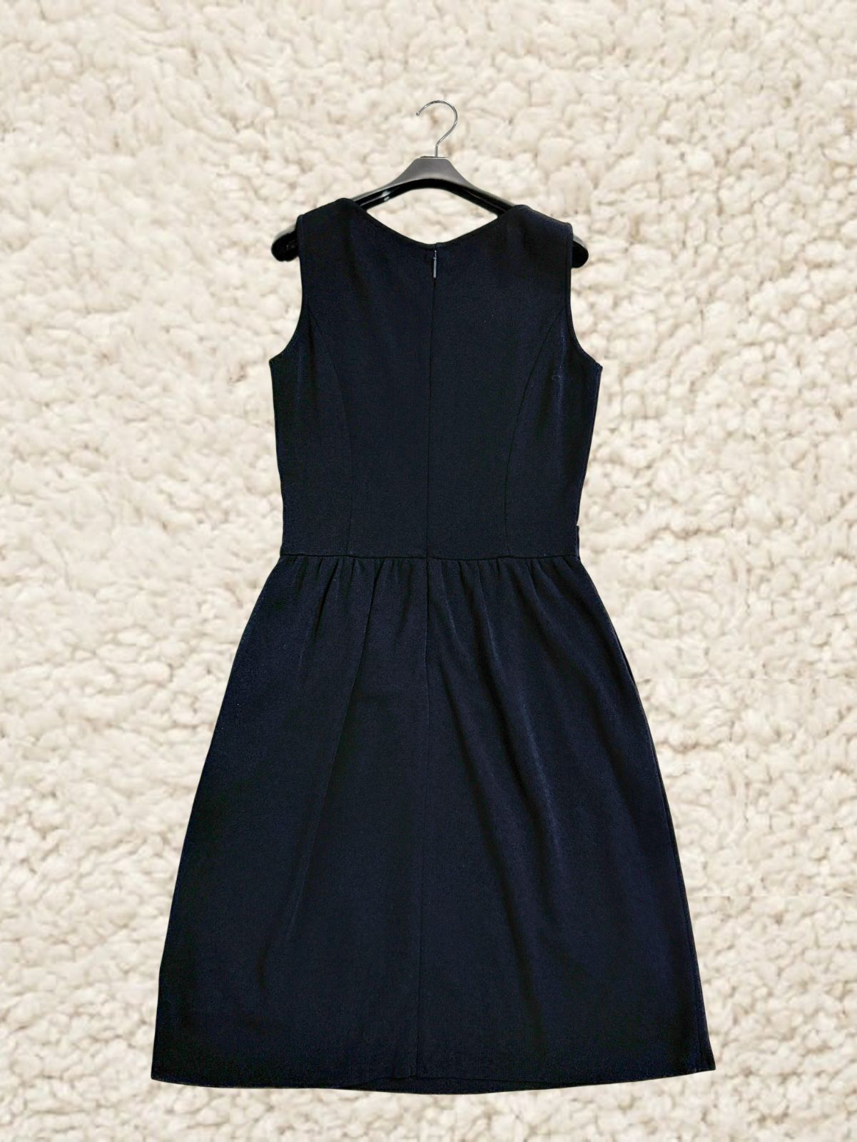 極美品Rene/ ルネ ニットワンピース 36 ネイビー アセテートBLEND