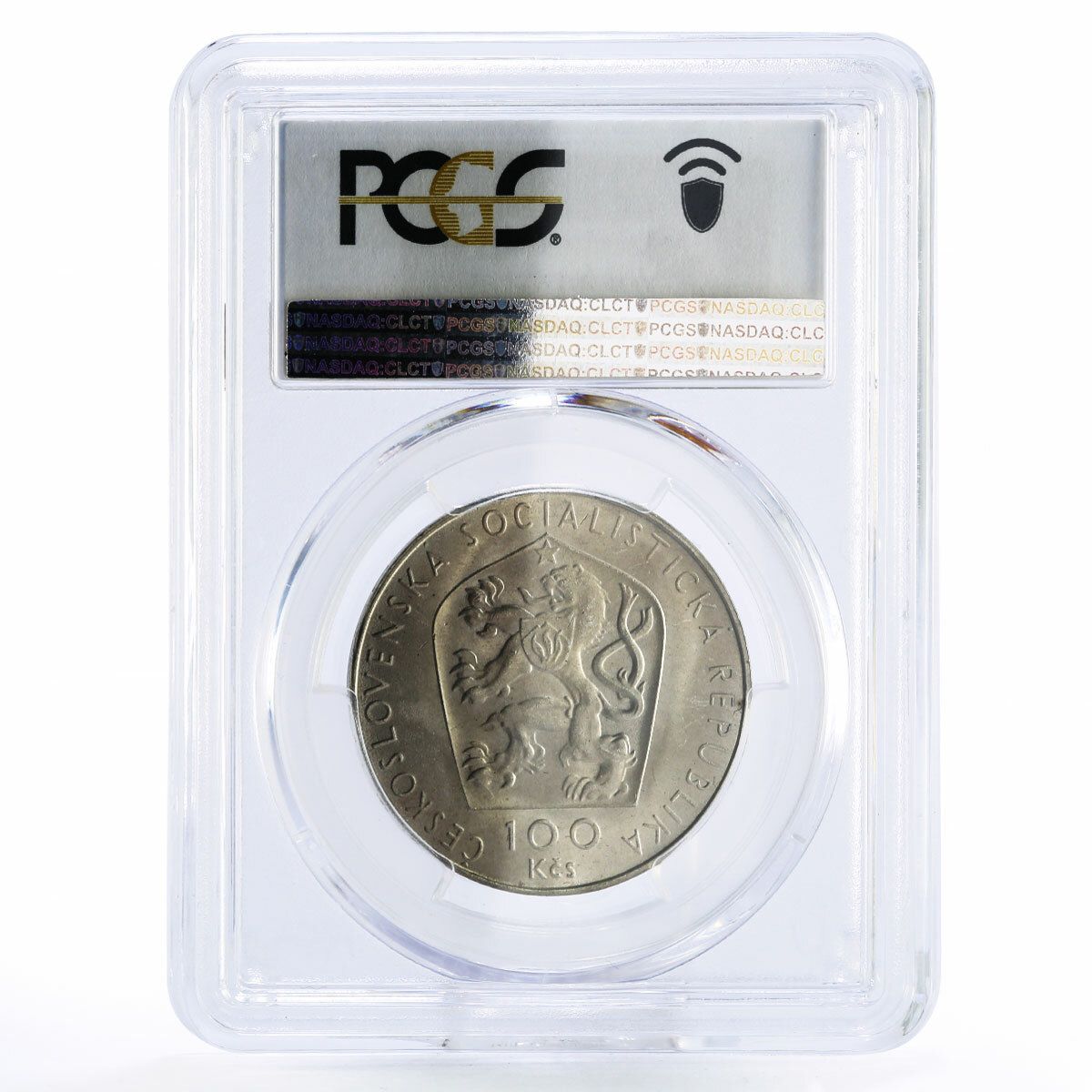 チェコスロバキア 100コルン エンジニア ヴィクトル カプラン MS66