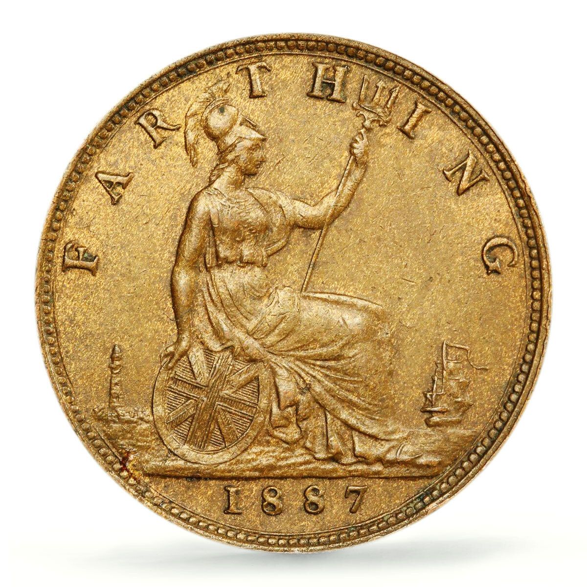 イギリス 1ペニー 通常貨幣 ヴィクトリア女王 MS62 PCGS ブロンズ