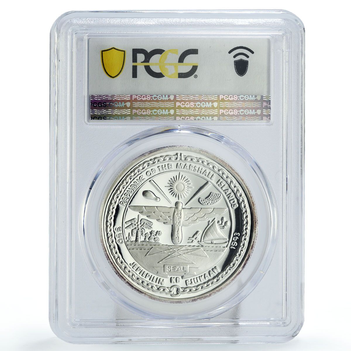 マーシャル諸島 50ドル 海洋生物 シャチ PR69 PCGS 銀貨 1993年 - メルカリ
