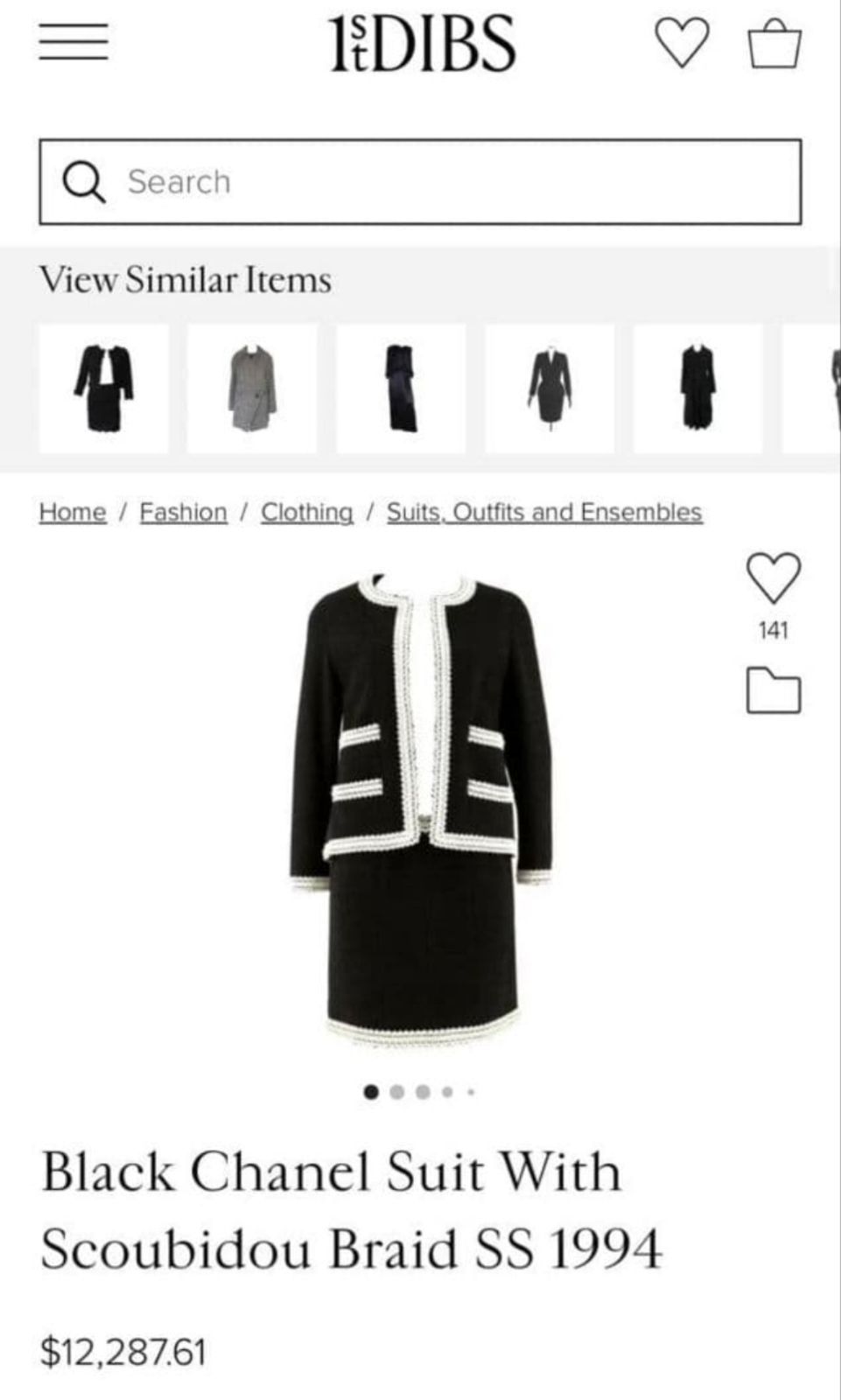 CHANEL Tweed Suit セットアップ スカート ランウェイモデル 1994SS 38