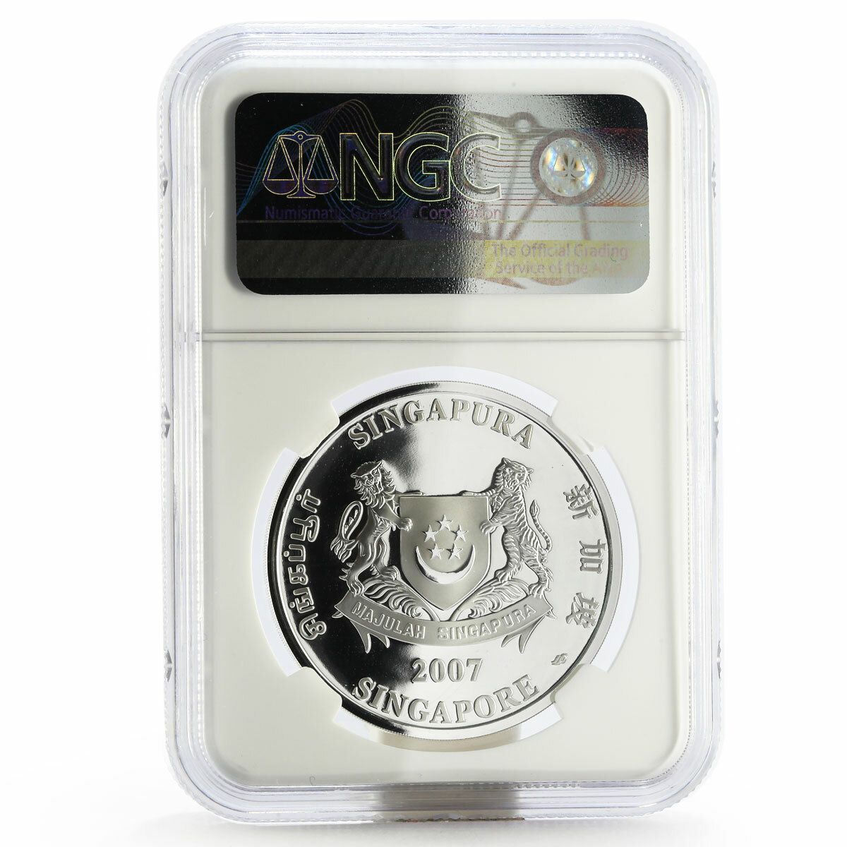 シンガポールドル 5ドル 蘭の花 デンドロビウム シンガマス PF70 NGC