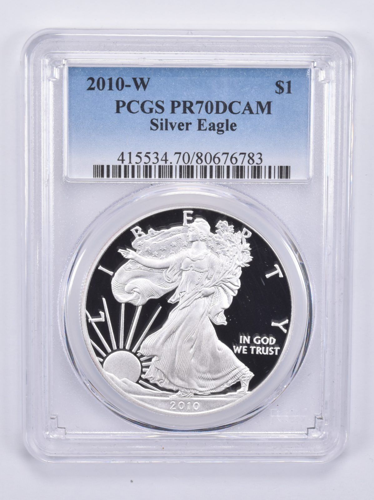 PR70 2010-W DCAM アメリカンシルバーイーグル PCGS ブルーラベル