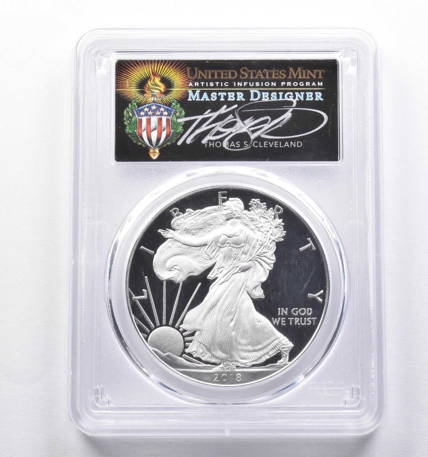 PR70 2018-W アメリカン シルバー イーグル クリーブランド サイン入り