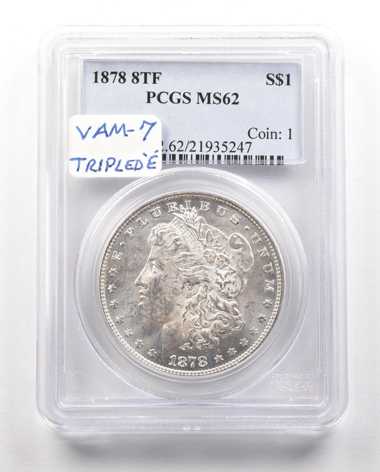 1878年 8TF モルガン銀貨 MS62 PCGS *4787 - メルカリ