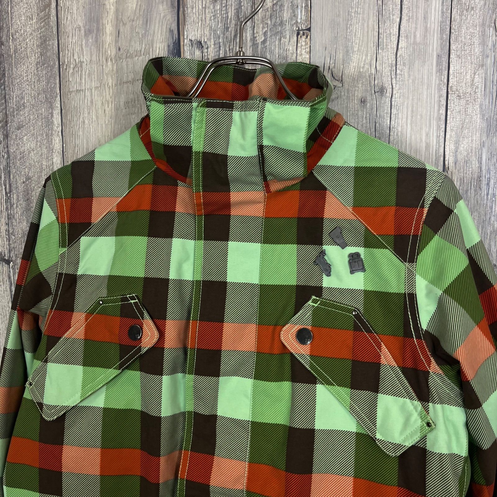 Burtonバートンスキーウェアスノーボードジャケット緑グリーンカーキチェック柄 新品】BURTON バートン AVENUE JACKET 防寒 撥水 耐水 スノボ