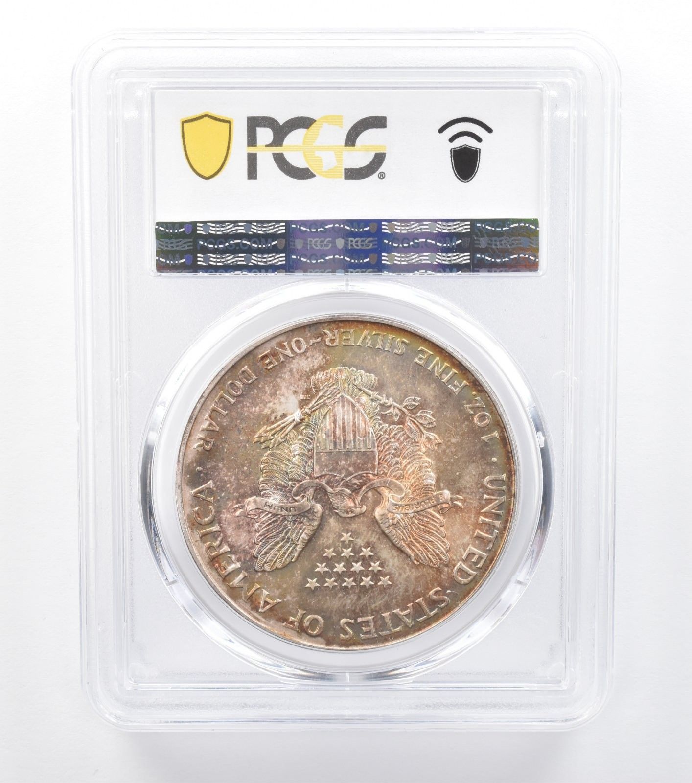 1999年 アメリカン シルバー イーグル MS64 PCGS ソフト レインボー T