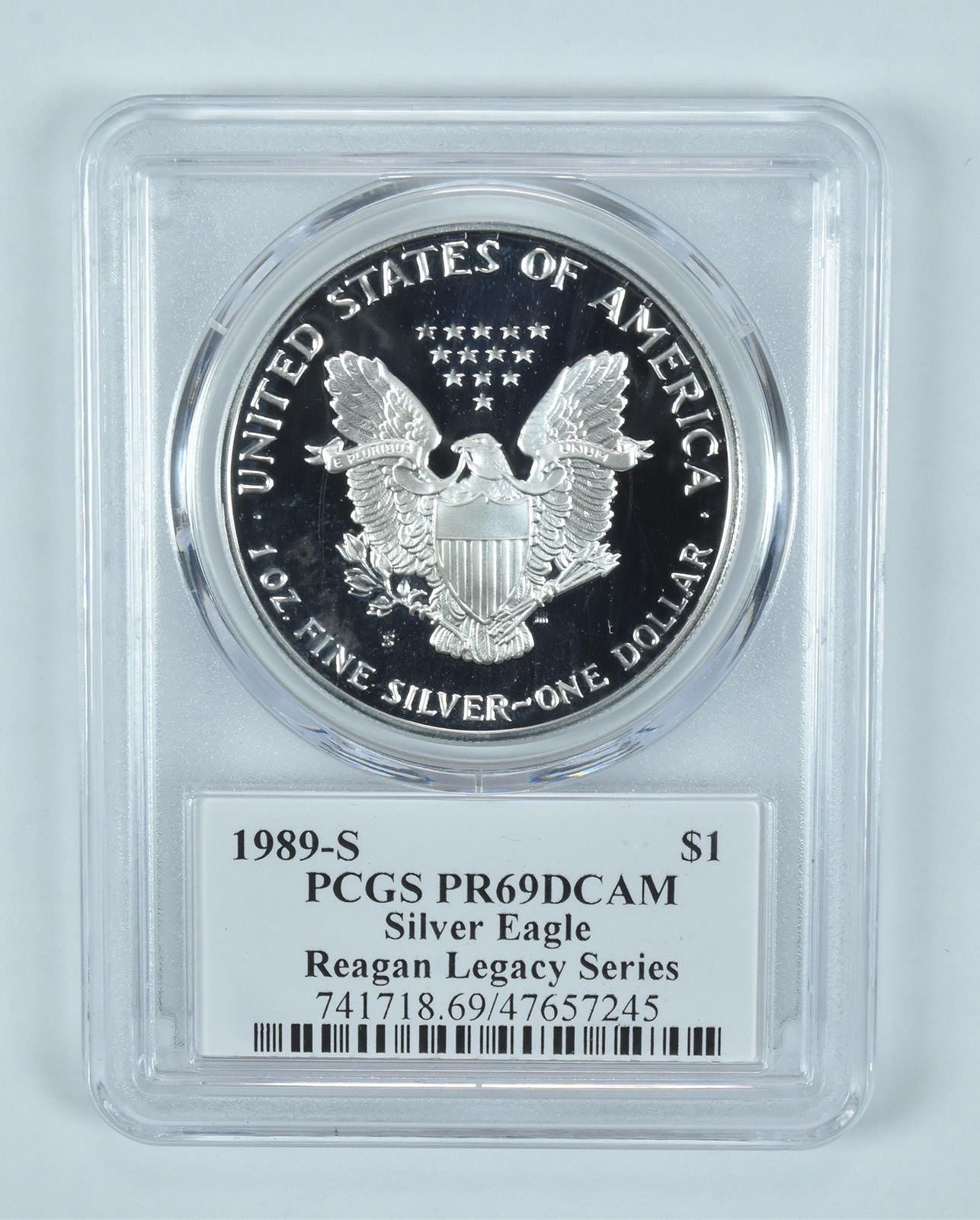 1989-S アメリカン シルバー イーグル アシュリー・レーガン サイン