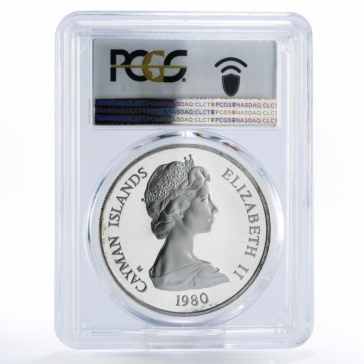 ケイマン諸島 25ドル プランタジネット1世の鍬 PR67 PCGS 銀貨 1980年