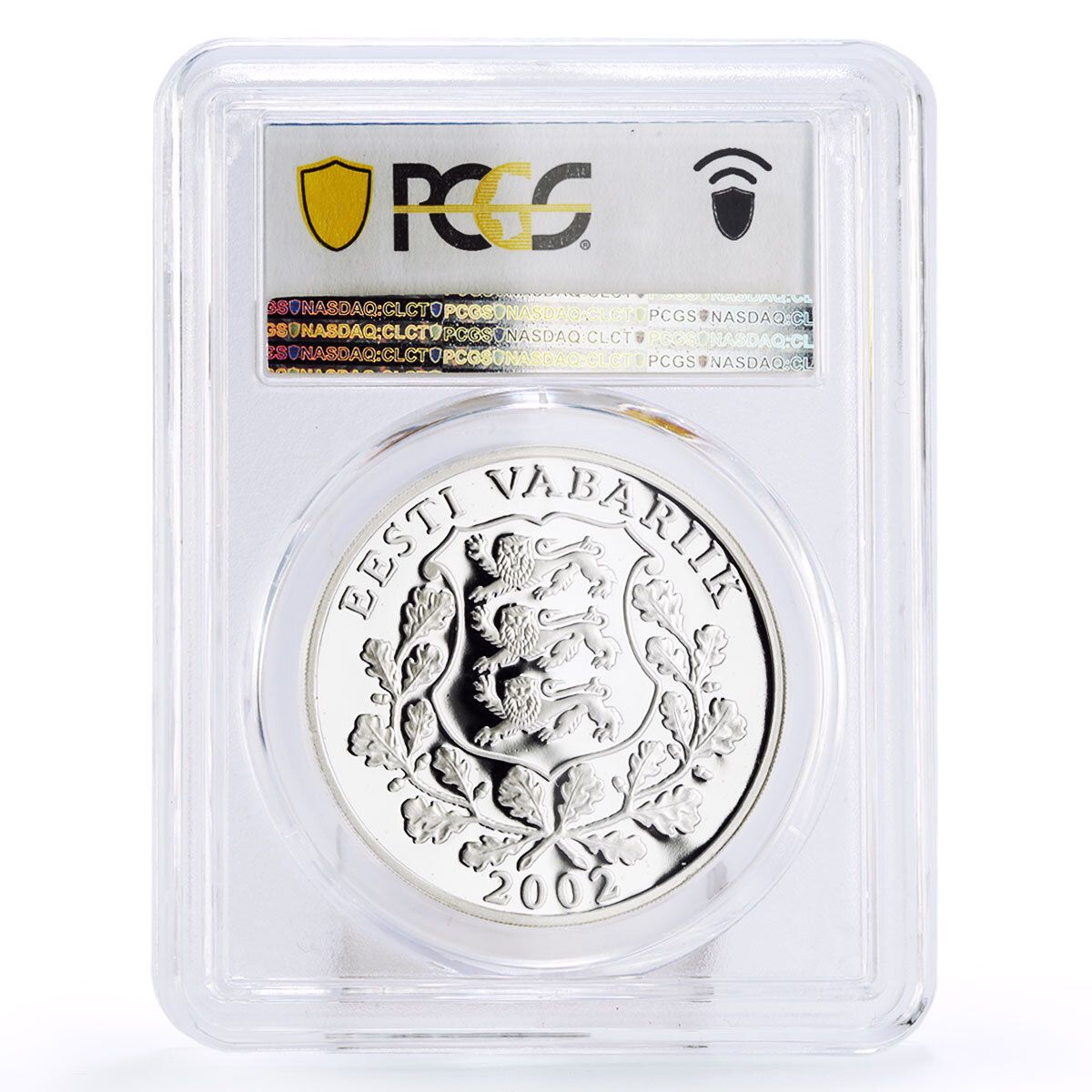 エストニア 10 クローニ タルトゥ大学建築教育 PR69 PCGS 銀貨 2002