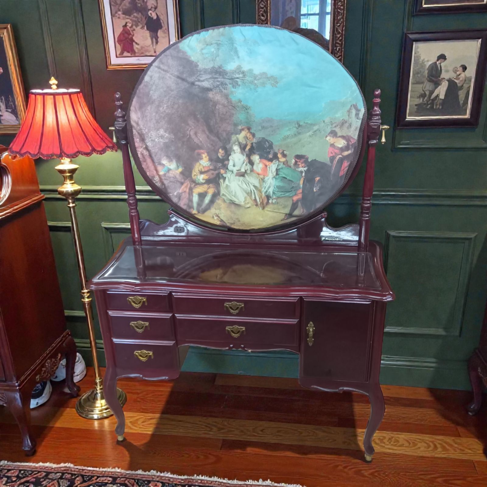 高級 フランスミラー ドレッサー アンティーク クラシック 豪華 鏡台