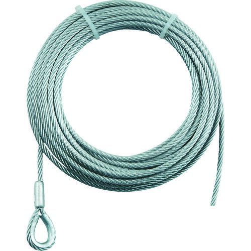 TRUSCO 手動ウインチ用ワイヤーΦ8×30M用(シンブル入りロック加工)