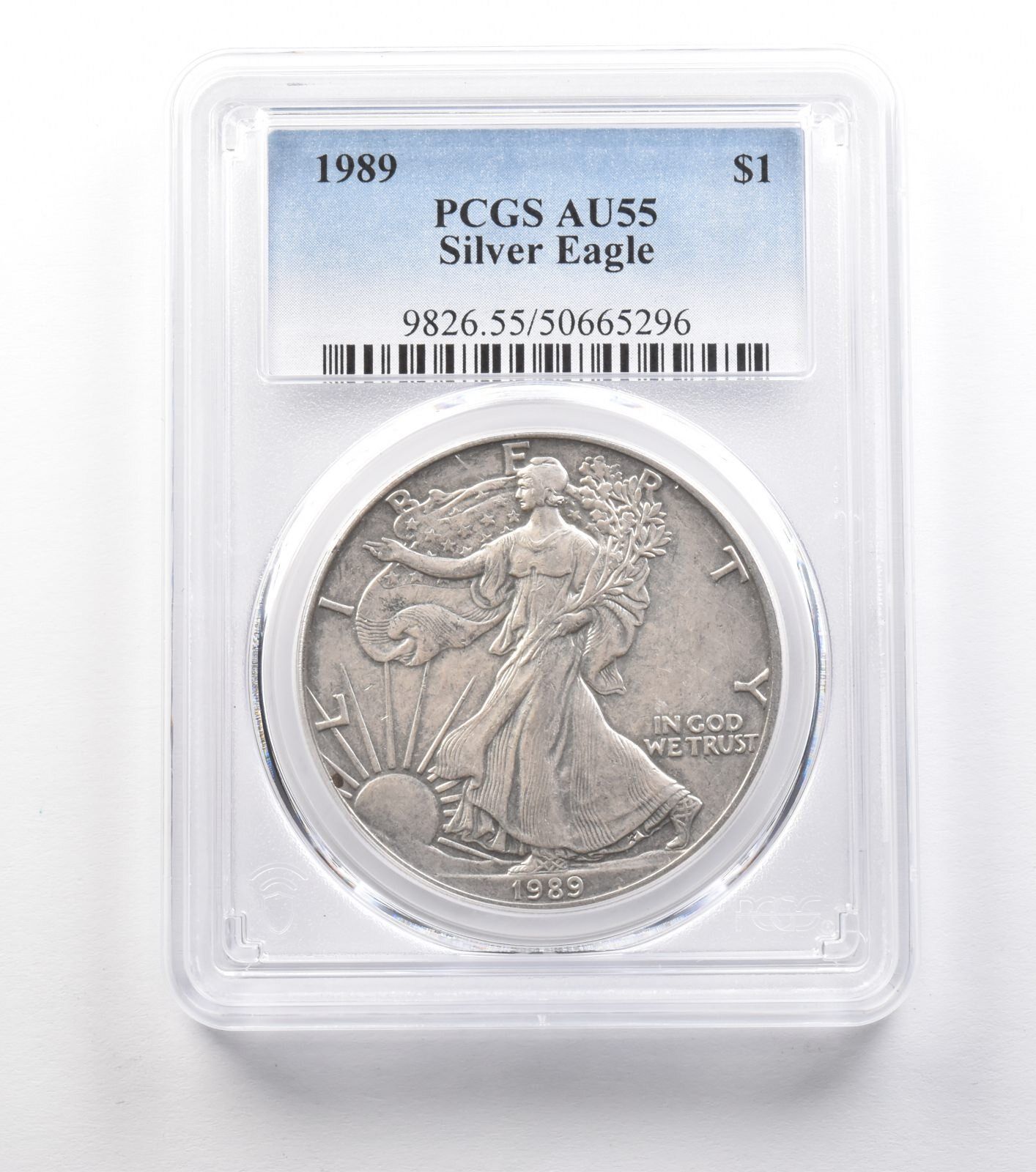 1989年 アメリカン シルバー イーグル AU55 PCGS ローボール