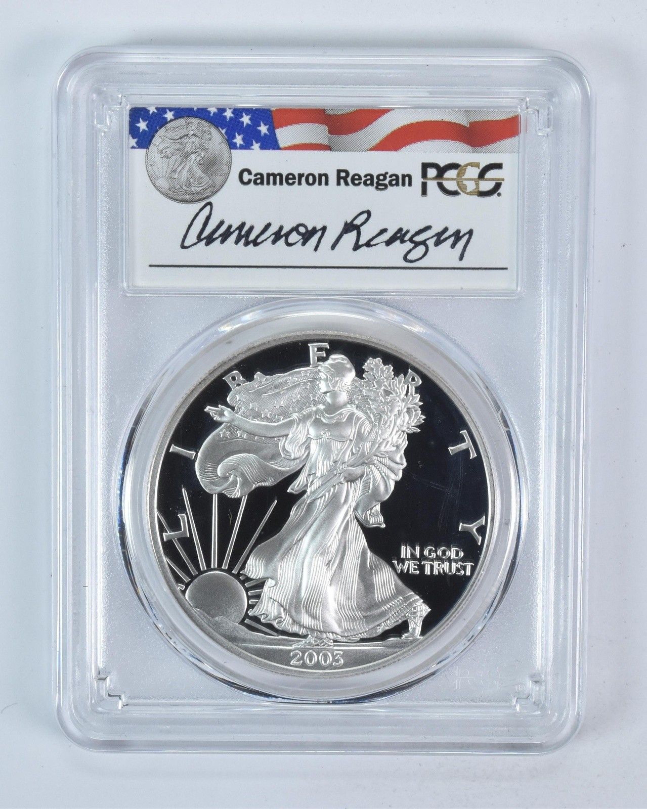 2003-W アメリカン シルバー イーグル キャメロン レーガン サイン