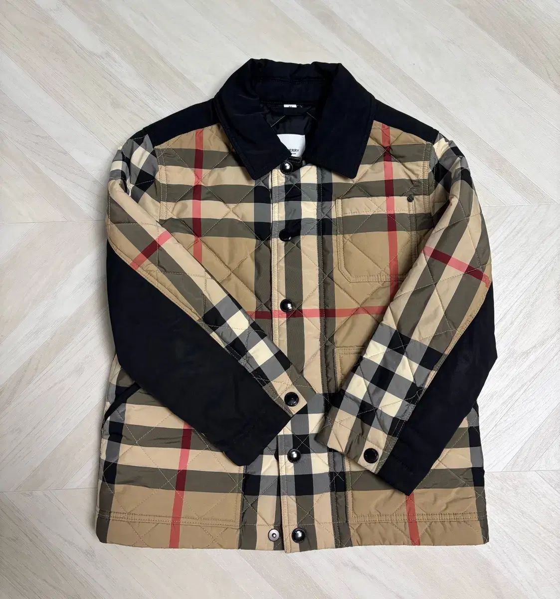 今週42万円*バーバリー キッズ キルティング チェック ジャケット(正規