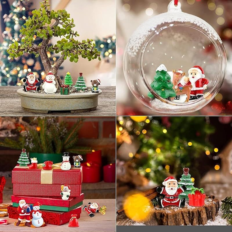 NALER クリスマス 飾り 置物 樹脂3D クリスマス 飾り付け 24個セット