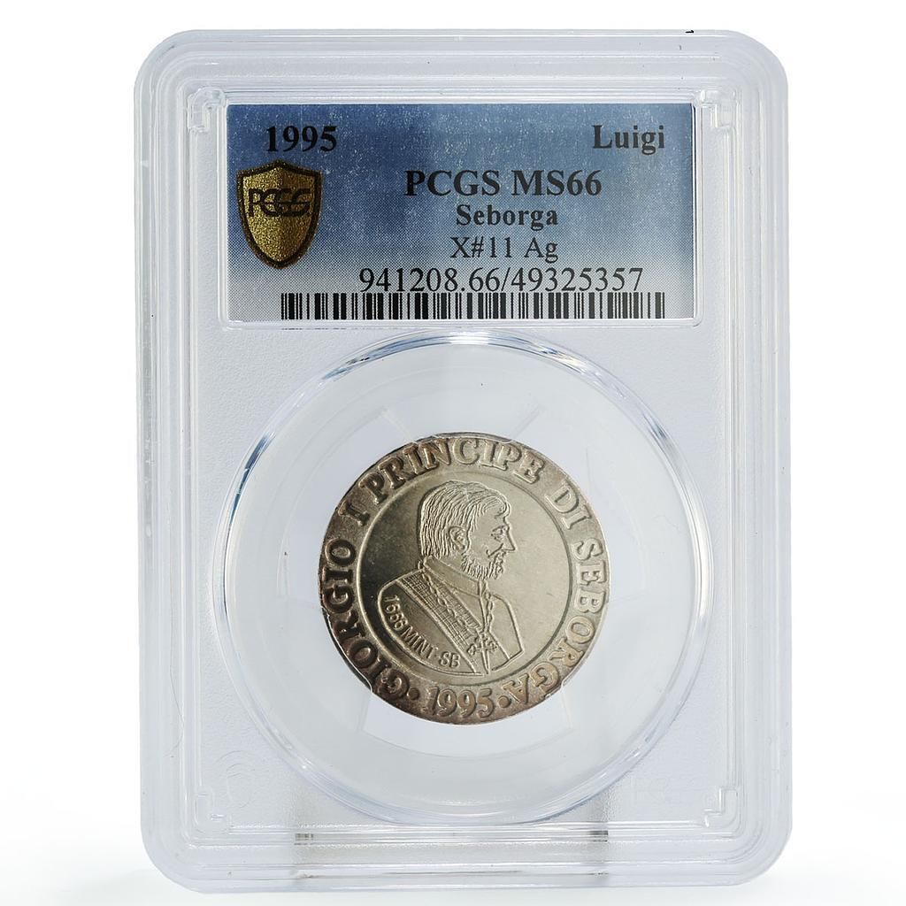 イタリア セボルガ 1 ルイジーノ ジョージ1世 貨幣 X1 MS66 PCGS 銀貨