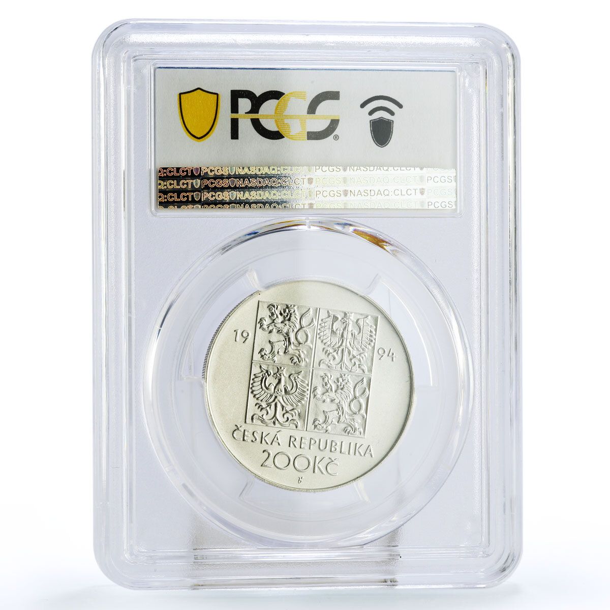 チェコ共和国 200コルナ 自然保護動物 MS67 PCGS 銀貨 1994年 - メルカリ