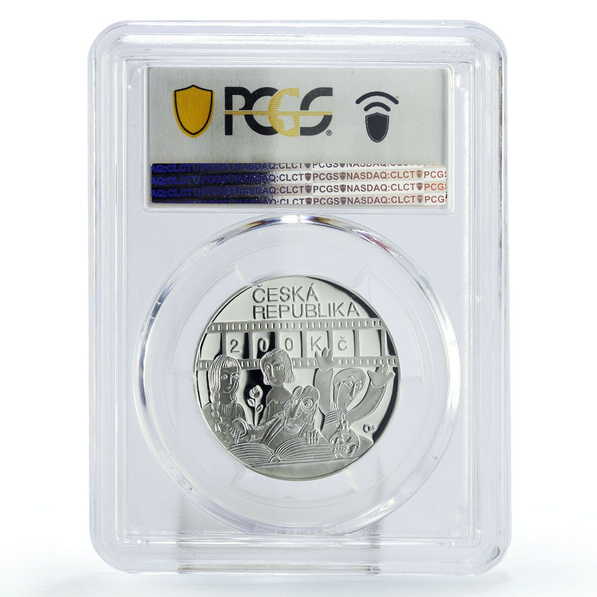 チェコ共和国 200コルナ 監督 カレル・ゼマン 映画 PR69 PCGS 銀貨