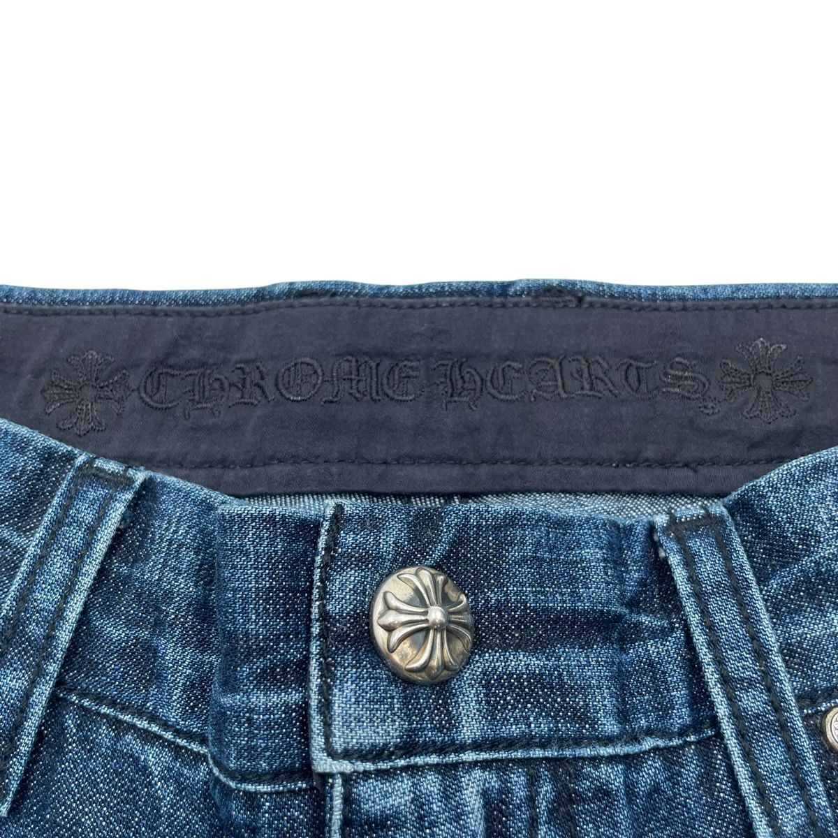 中古】 CHROME HEARTS クロムハーツ デニムパンツ クロスパッチ 12Y