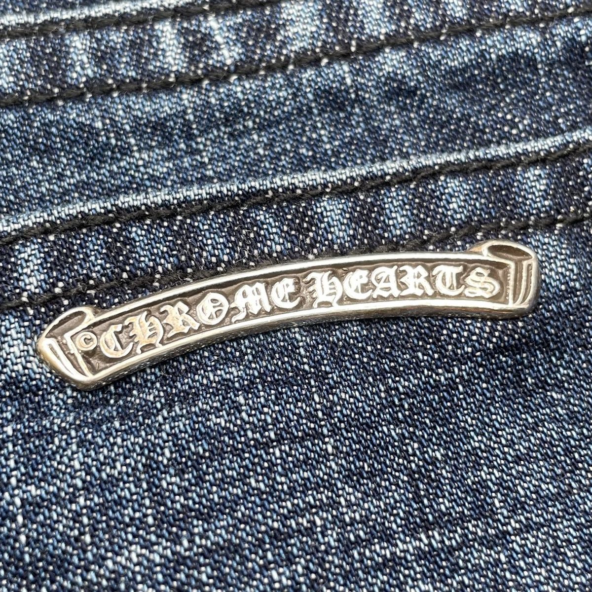 中古】 CHROME HEARTS クロムハーツ デニムパンツ クロスパッチ 12Y