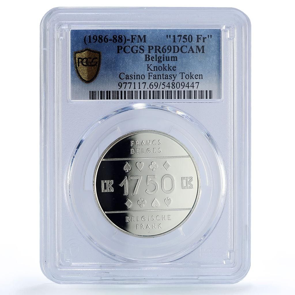 ベルギー クノック カジノ ファンタジー トークン 1750 フラン PR69