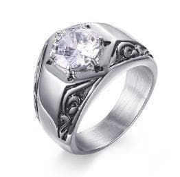 H281】リング メンズ 指輪 シルバー ステンレス ファンクション 22号