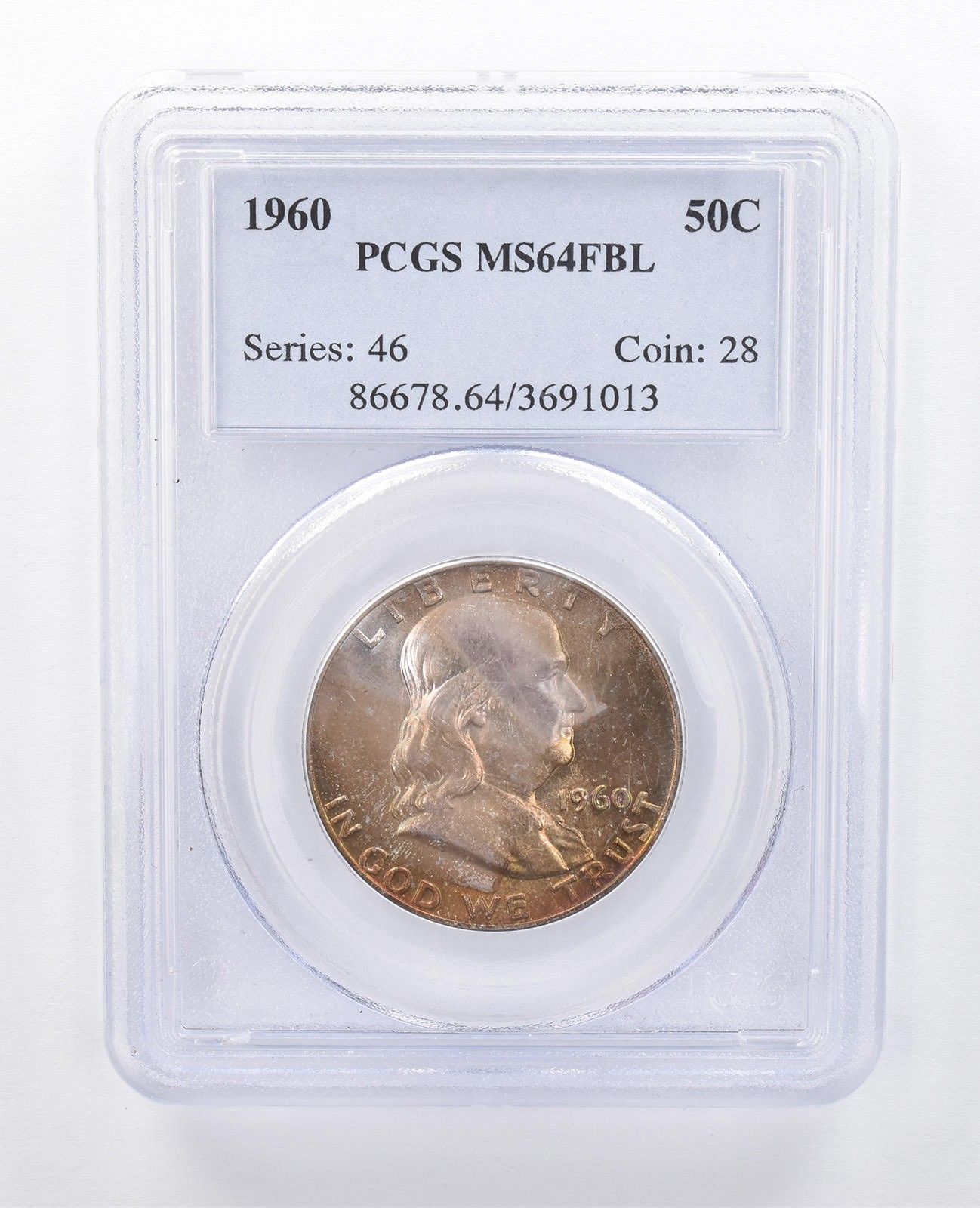 1960年 フランクリン ハーフダラー MS64 FBL PCGS T *8024 - メルカリ