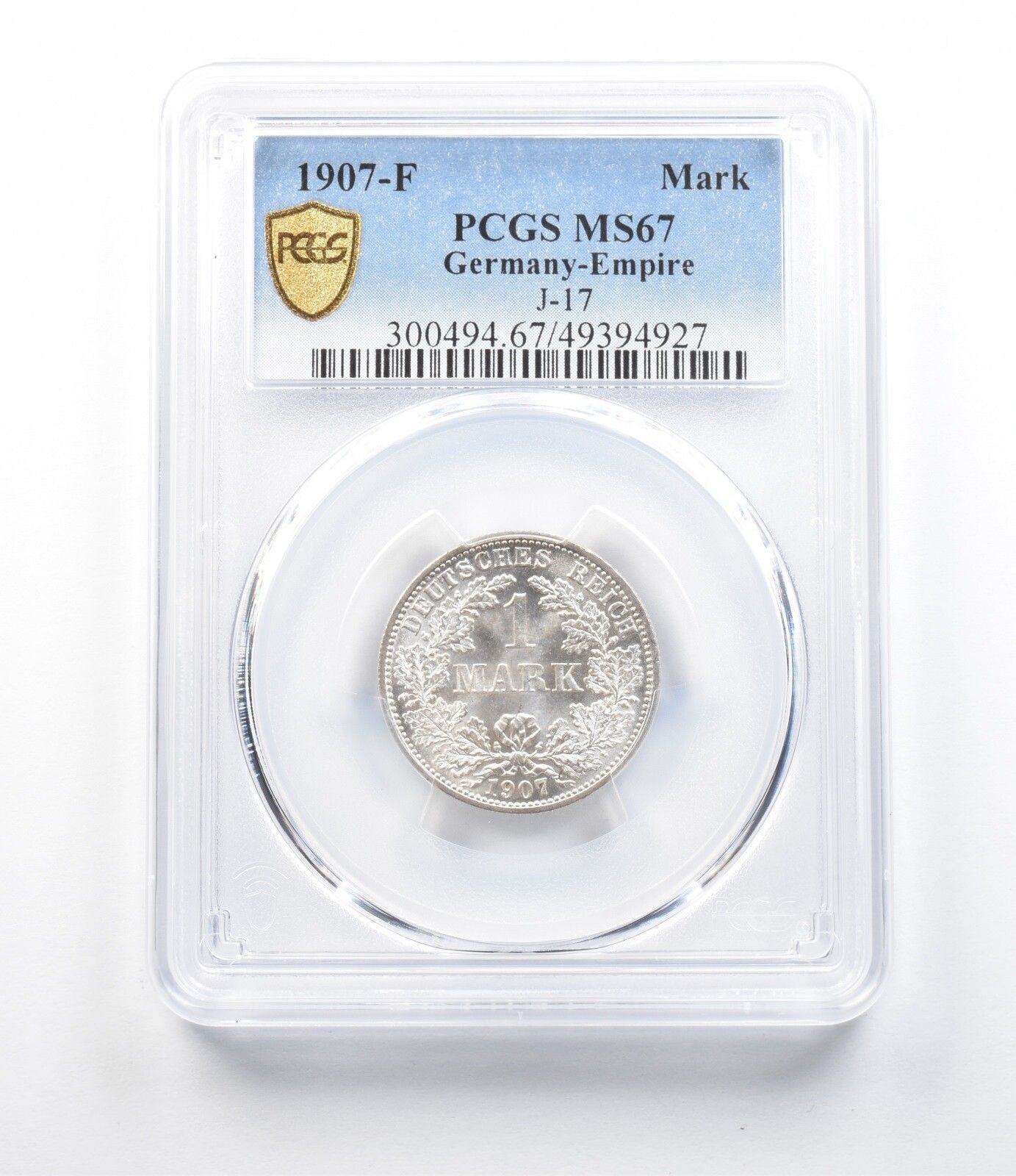 1907-F ドイツ帝国マーク J-17 MS67 PCGS *4242 - メルカリ