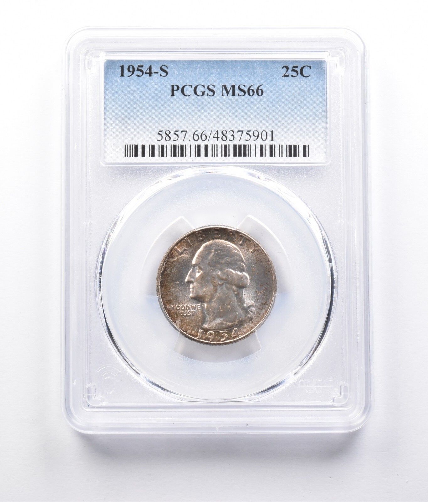 1954-S ワシントン クォーター MS66 PCGS Td *7305 - メルカリ