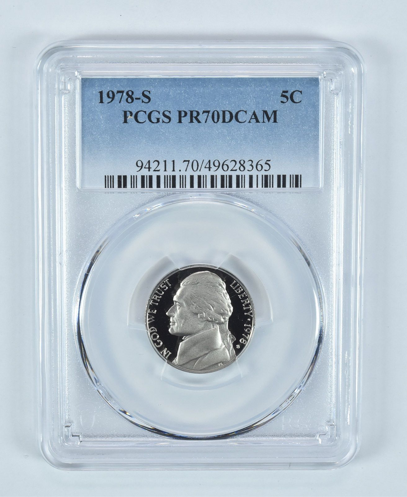 1978-S ジェファーソン ニッケル PR70 DCAM PCGS ブルーラベル - メルカリ