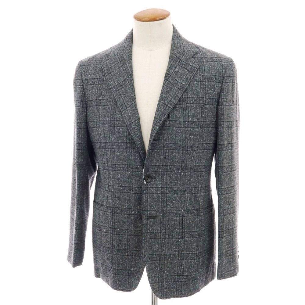 中古】サルトリオ Sartorio シルクウール チェック 3B テーラード