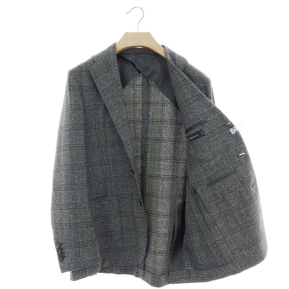 中古】サルトリオ Sartorio シルクウール チェック 3B テーラード