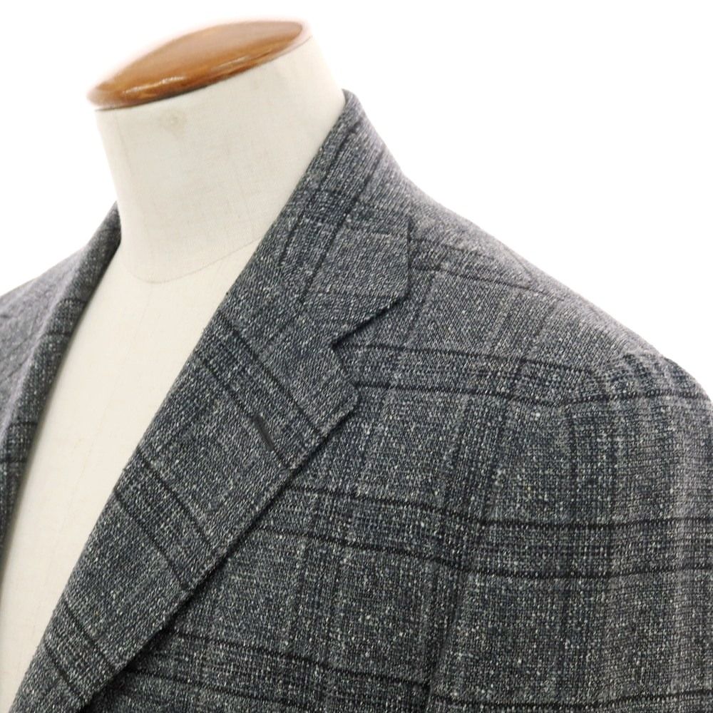 中古】サルトリオ Sartorio シルクウール チェック 3B テーラード