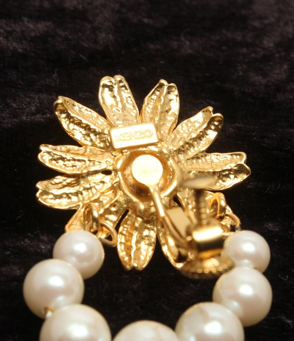 ケンゾー ネックレス イヤリング フェイクパール フラワーモチーフ 2点
