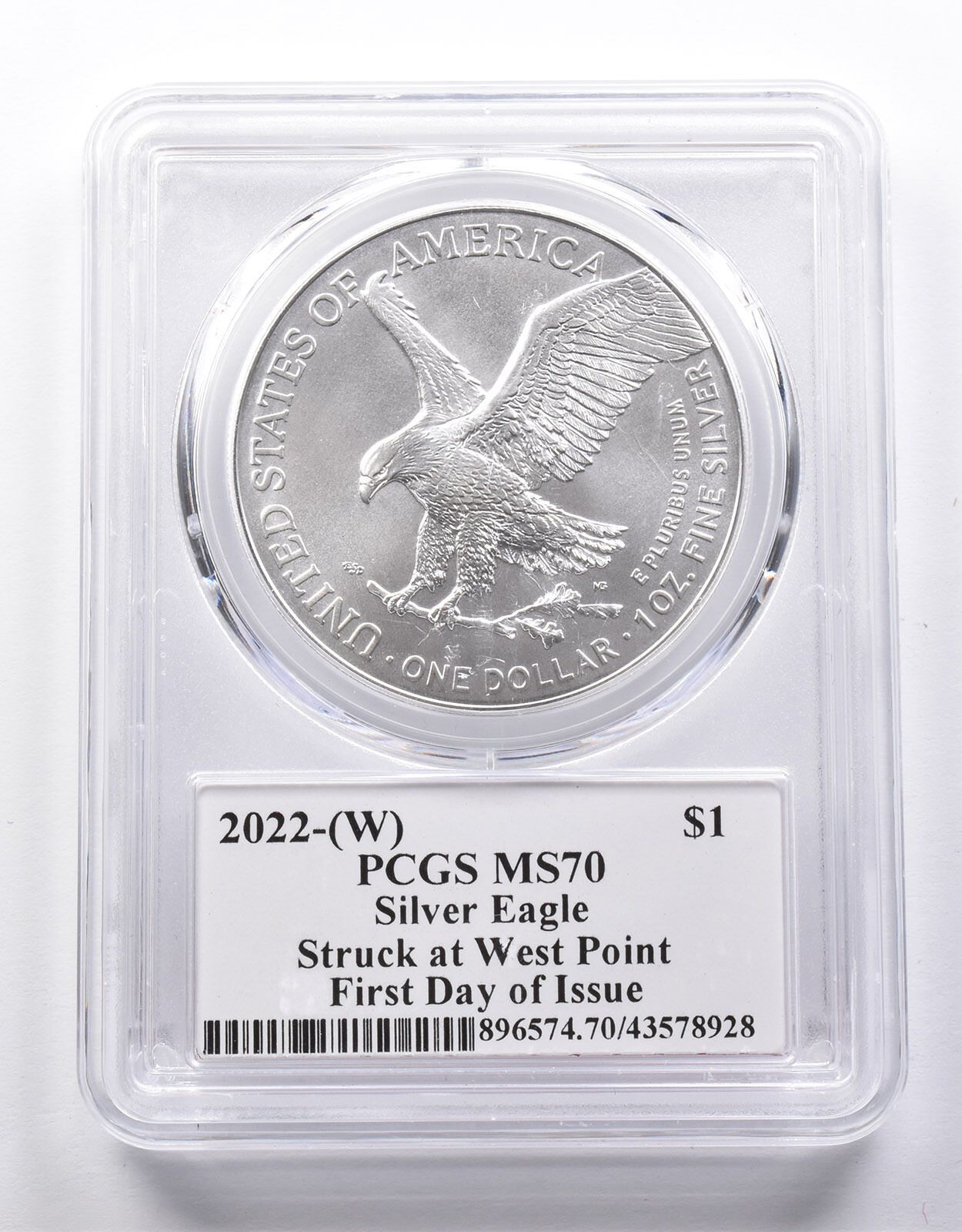 MS70 2022-(W) アメリカン・シルバー・イーグル ウェストポイント