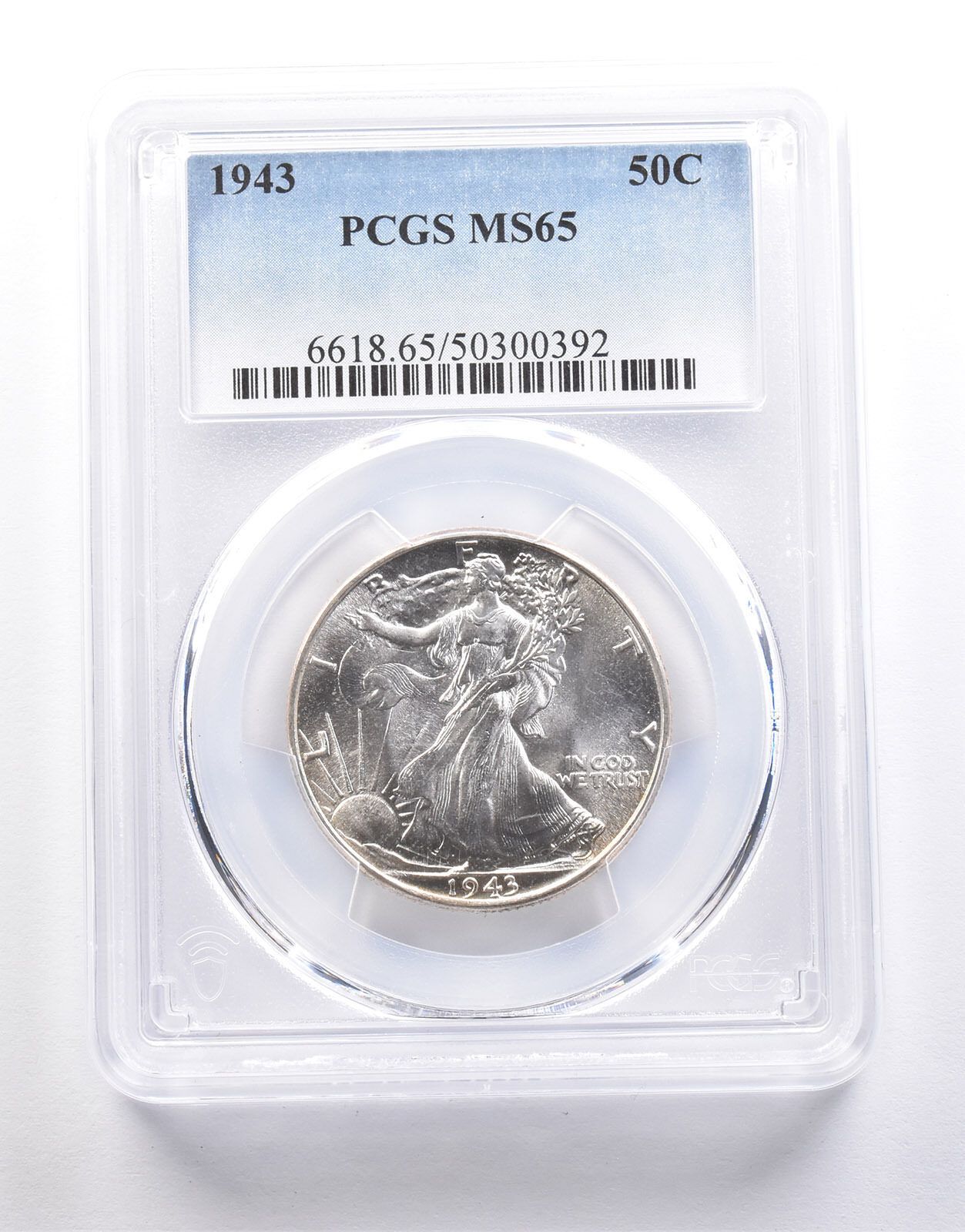 1943年ウォーキング・リバティ・ハーフダラー MS65 PCGS *6683 - メルカリ