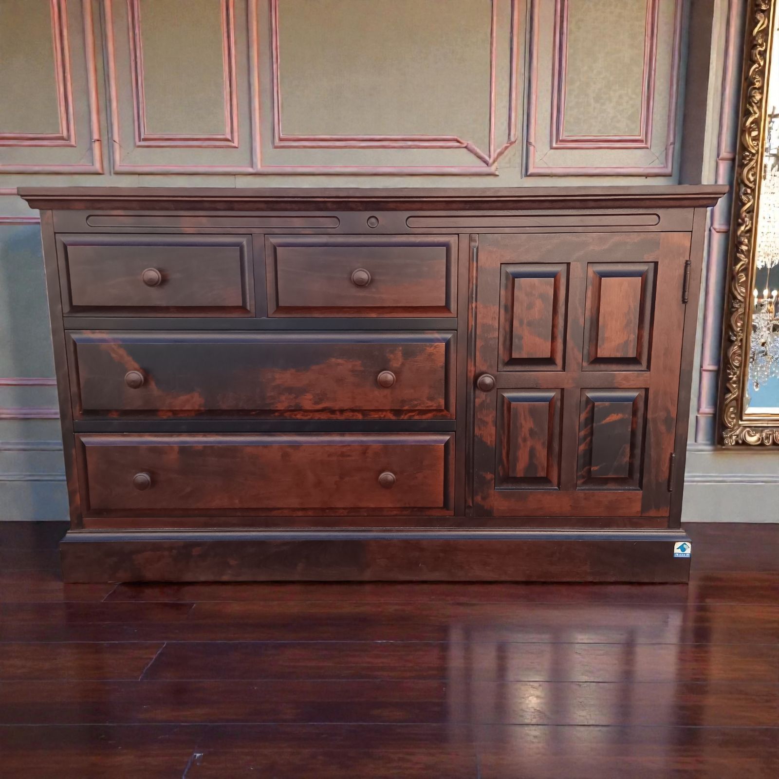 神居民芸 ローチェスト No.12 旭川家具 樺無垢材 サイドボード 日本製