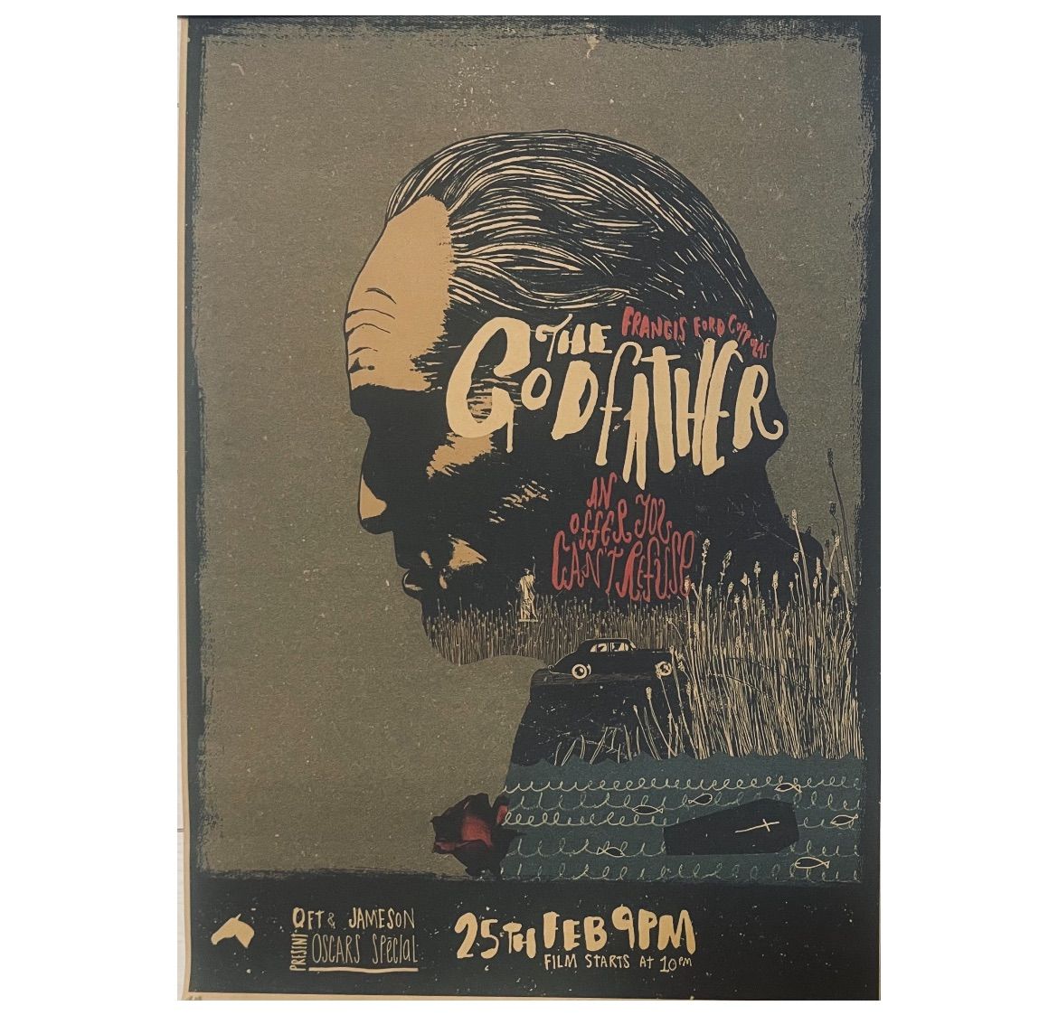 K777A3 ゴッドファーザー 映画 ポスター マーロン・ブランド レトロ