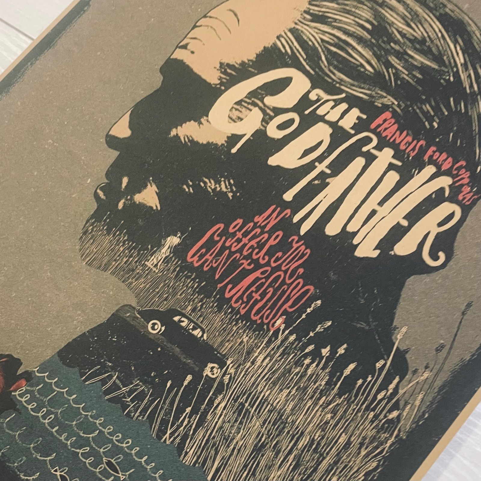 K777A3 ゴッドファーザー 映画 ポスター マーロン・ブランド レトロ