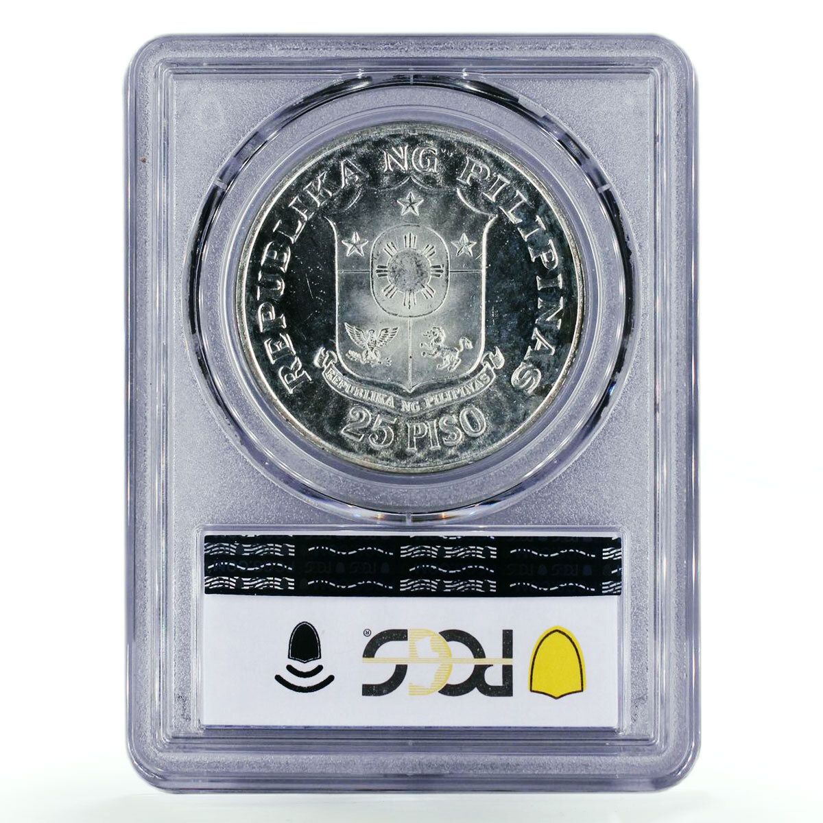 フィリピン 25ピソ 中央銀行25周年記念 MS66 PCGS 銀貨 1974年 - メルカリ