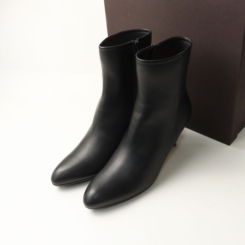 新品 未使用 ペリーコ PELLICO レザーサイドジップ ショートブーツ