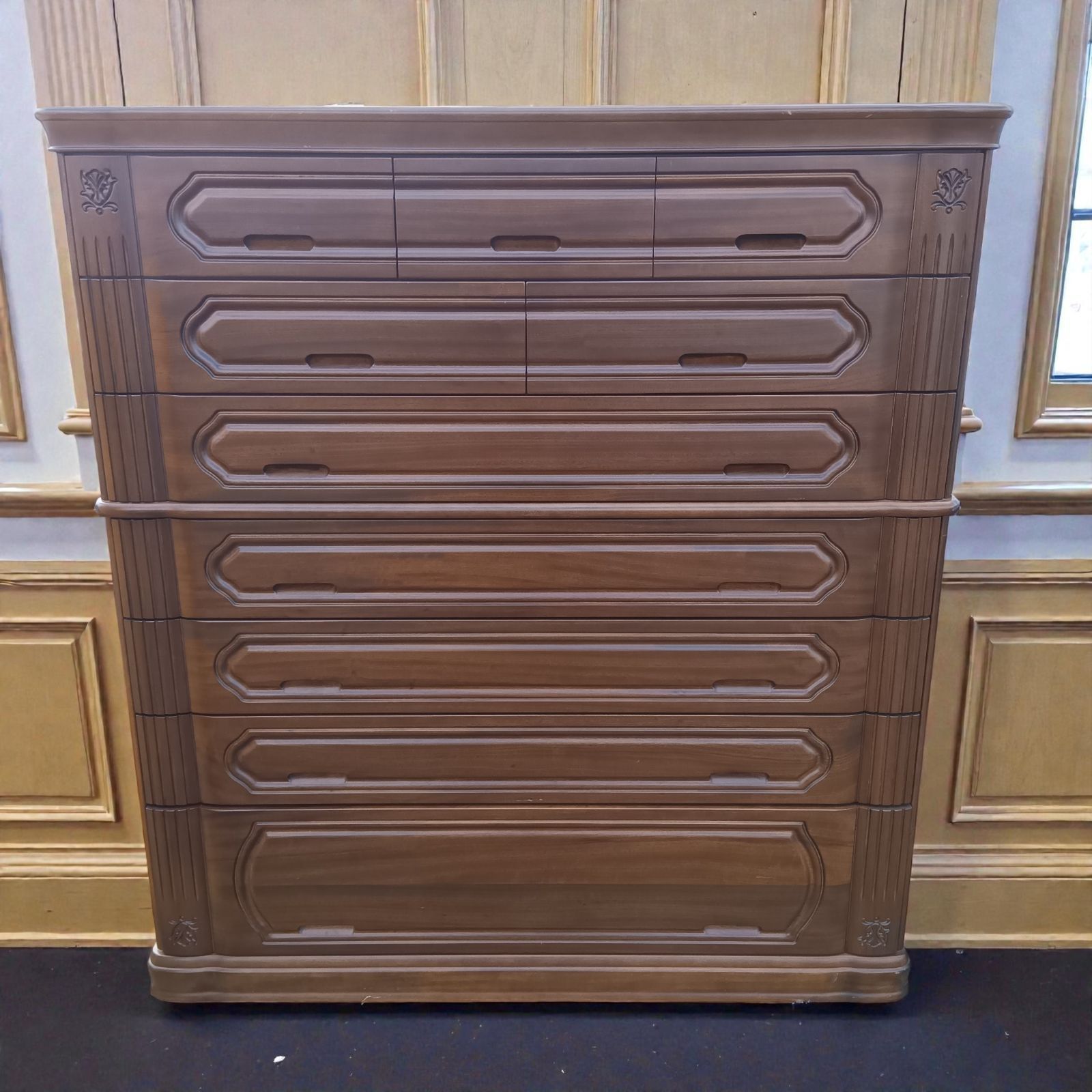 高級 整理ダンス エクセレント 日本製 7段 ハイチェスト 婚礼家具 象嵌