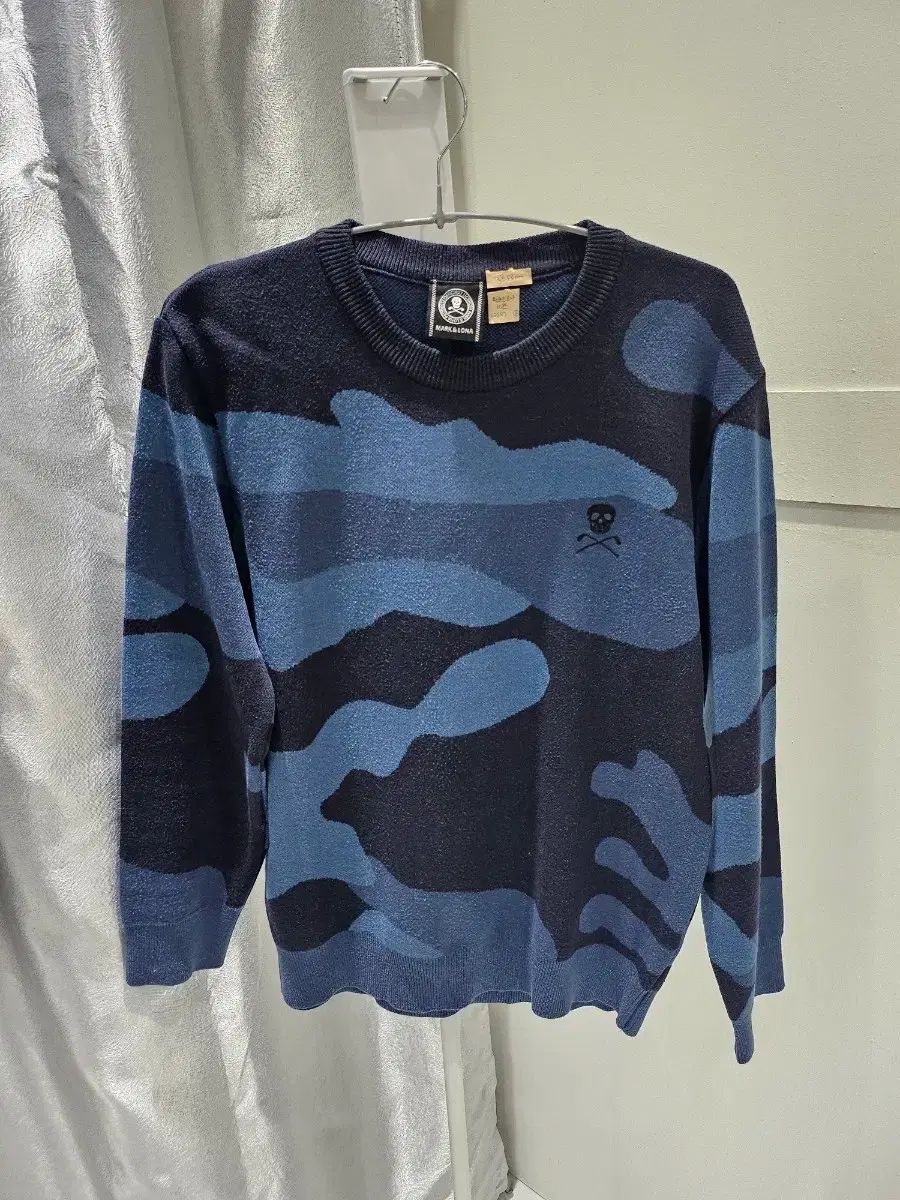 MARK&LONA マークアンドロナ ブルー カモフラージュ ニット 100 - メルカリ