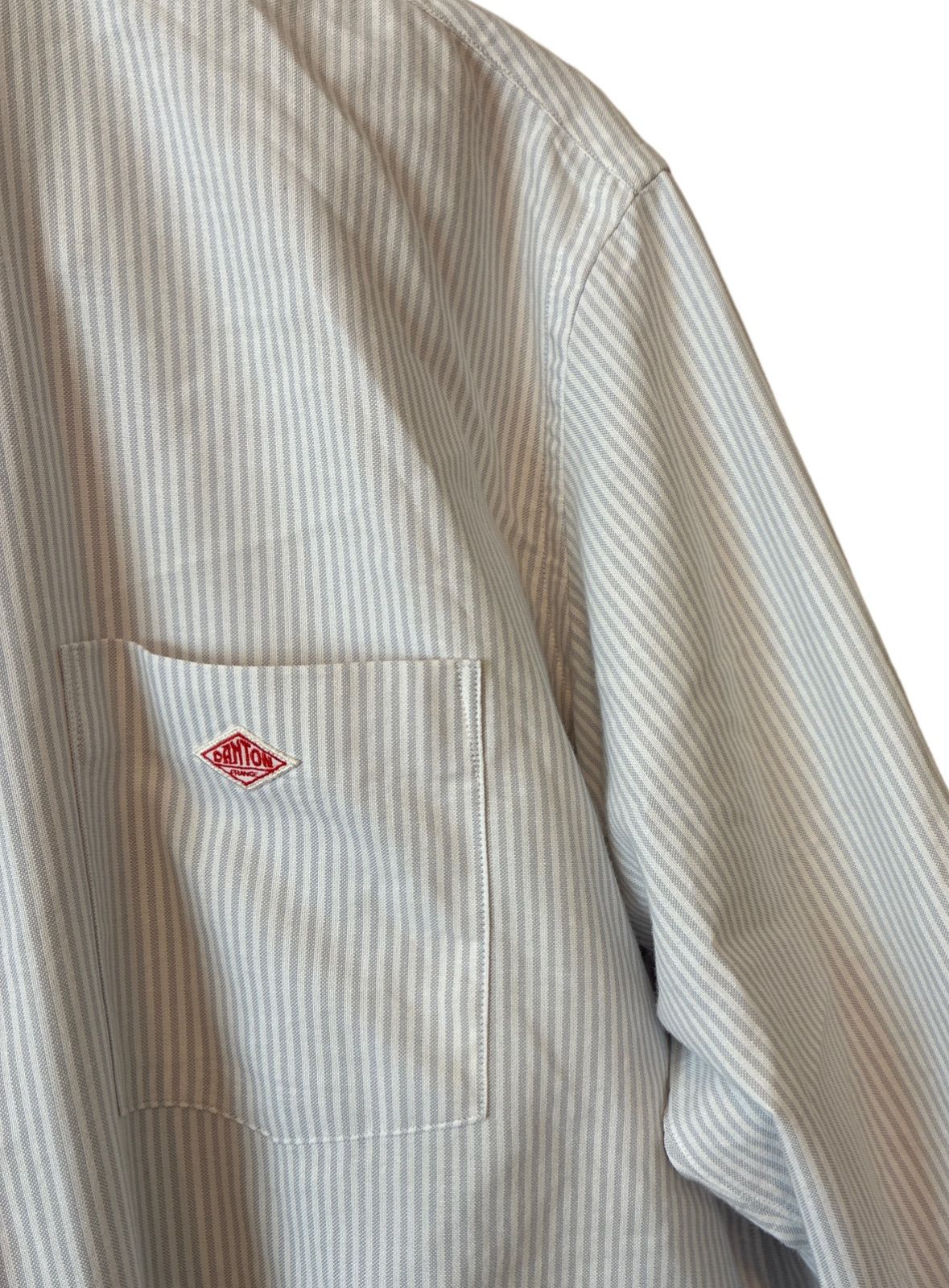 DANTON ダントン シャツワンピース レディース ストライプ ホワイト